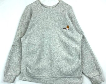 Carhartt Rugged Outdoor Wear Sweatshirt Crewneck Size Medium Workwear Gray