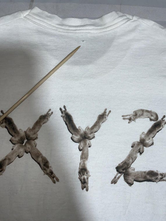 Vintage William Wegman Art T-shirt Large White Single Stitch