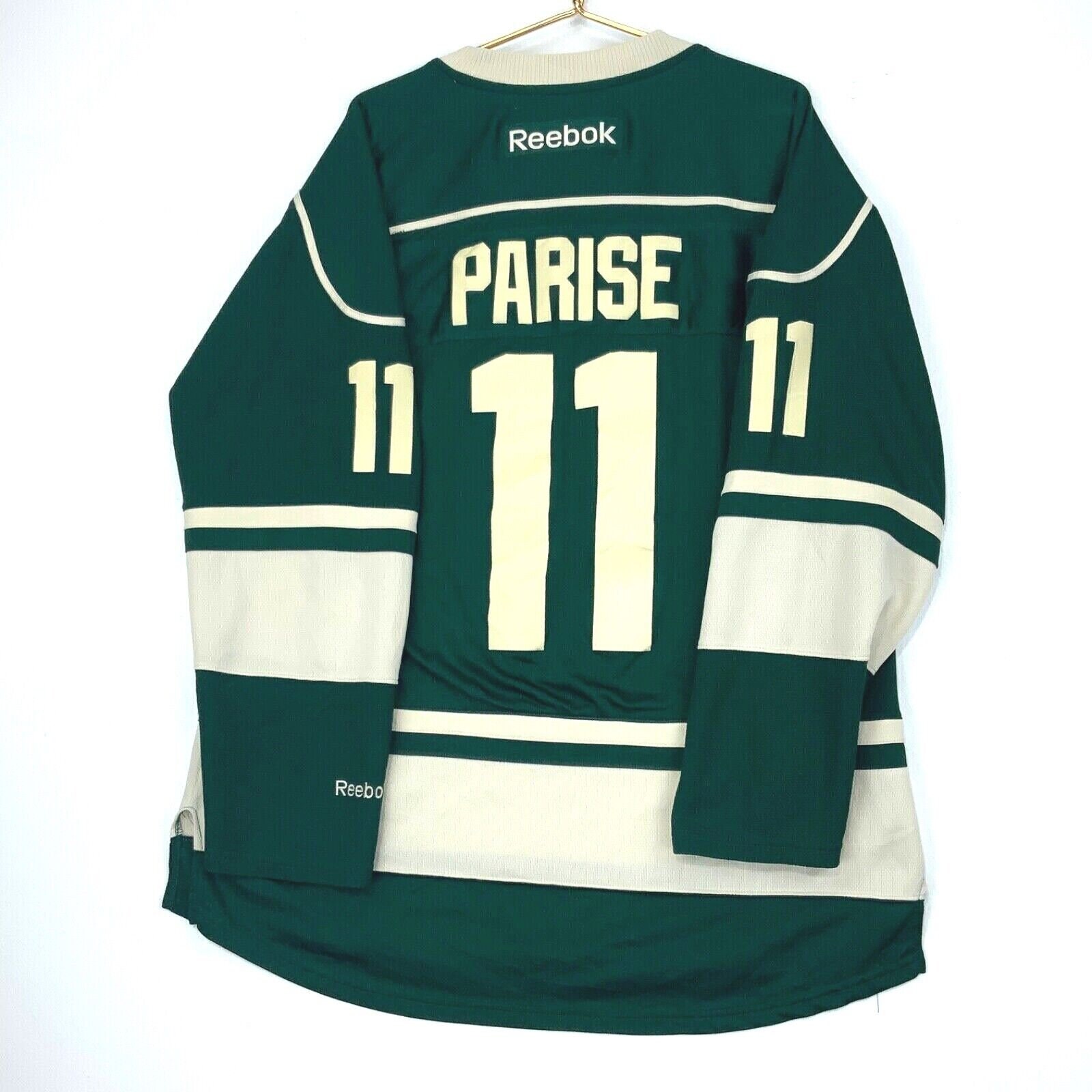 Mens Reebok Minnesota Wild 11 Zach Parise Authentic Red Home NHL