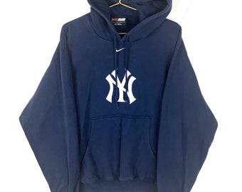 Vintage New York Yankees Nike Hoodie Sweatshirt Large Mlb Baseball 90s