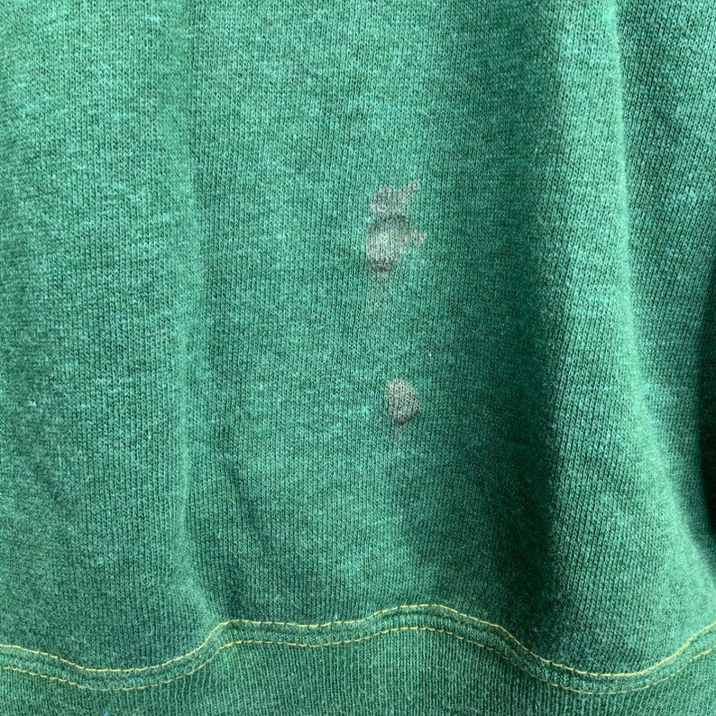 Vintage Sweatshirt Crewneck Small Green Pullover 70s 80s image 4