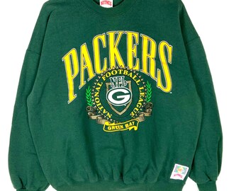 Vintage Green Bay Packers Nutmeg Crewneck Sweatshirt XL Grün Nfl 50/50 Made USA