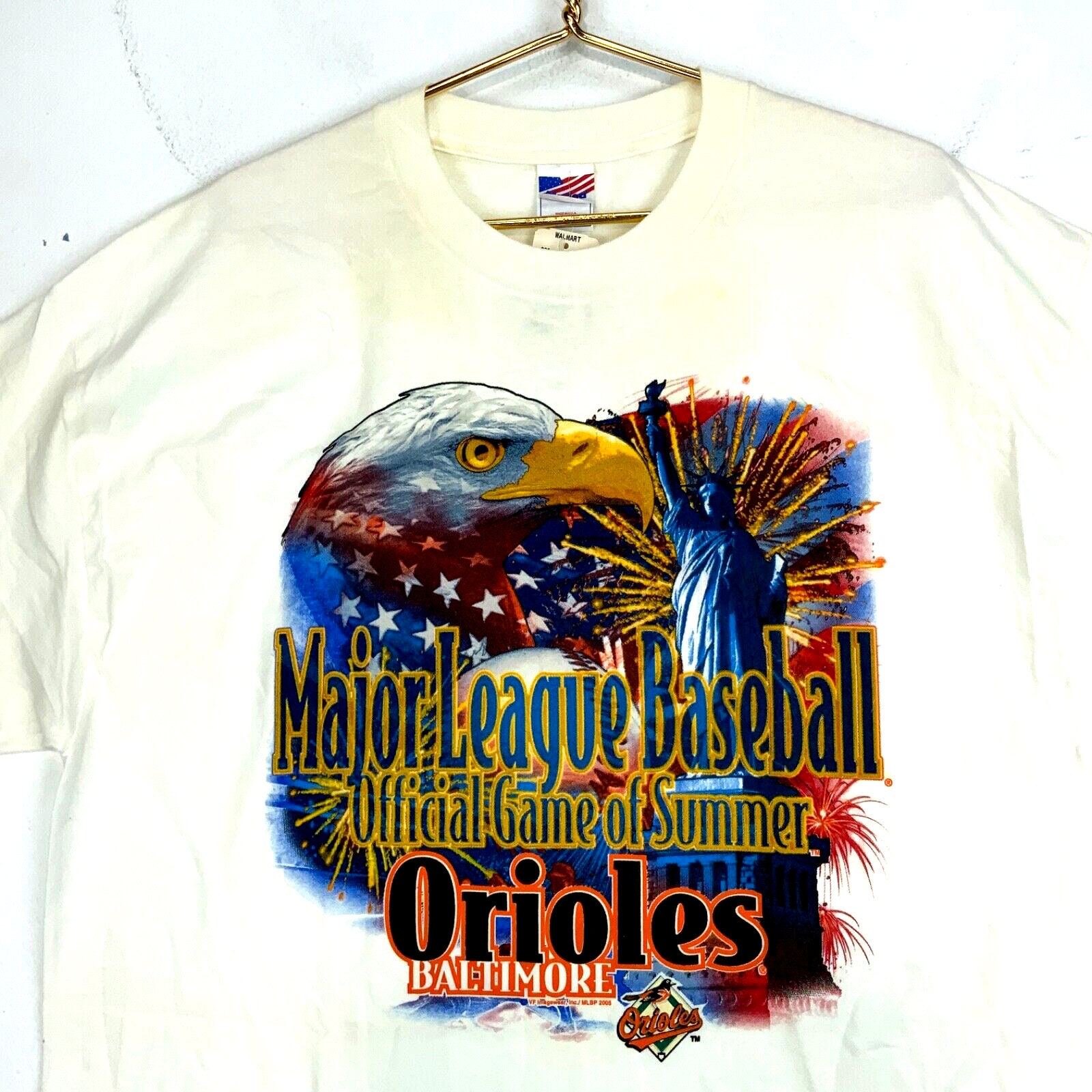 Vintage Baltimore Orioles Genuine T-shirt Size XL White Mlb 