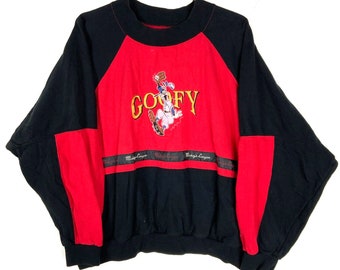 vintage Dingo Disney sweat-shirt ras du cou taille 2XL baseball noir