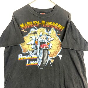 Vintage Harley-Davidson Breaking Loose T-Shirt Size Medium 1998 Single Stitch