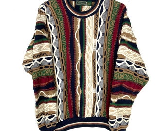 Vintage Croft & Barrow 3D Knit Crewneck Sweater Size Large
