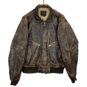 Vintage Us Navy Avirex Type G2 Leather Bomber Jacket Size 40 Brown 80s Made  Usa - Etsy