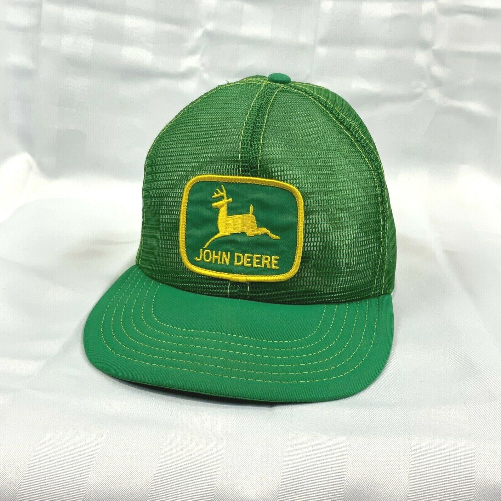 John Deere Full Mesh Patch Vintage Snapback Hat Cap Adjustable