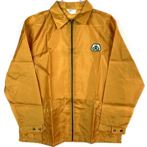Vintage 1980s Harrington Jacket Size Large Orange Made Usa Full Zip New Old