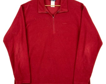 Patagonia Synchilla Micro D Quarter Zip Fleece Sweater Jacket Size XL Red