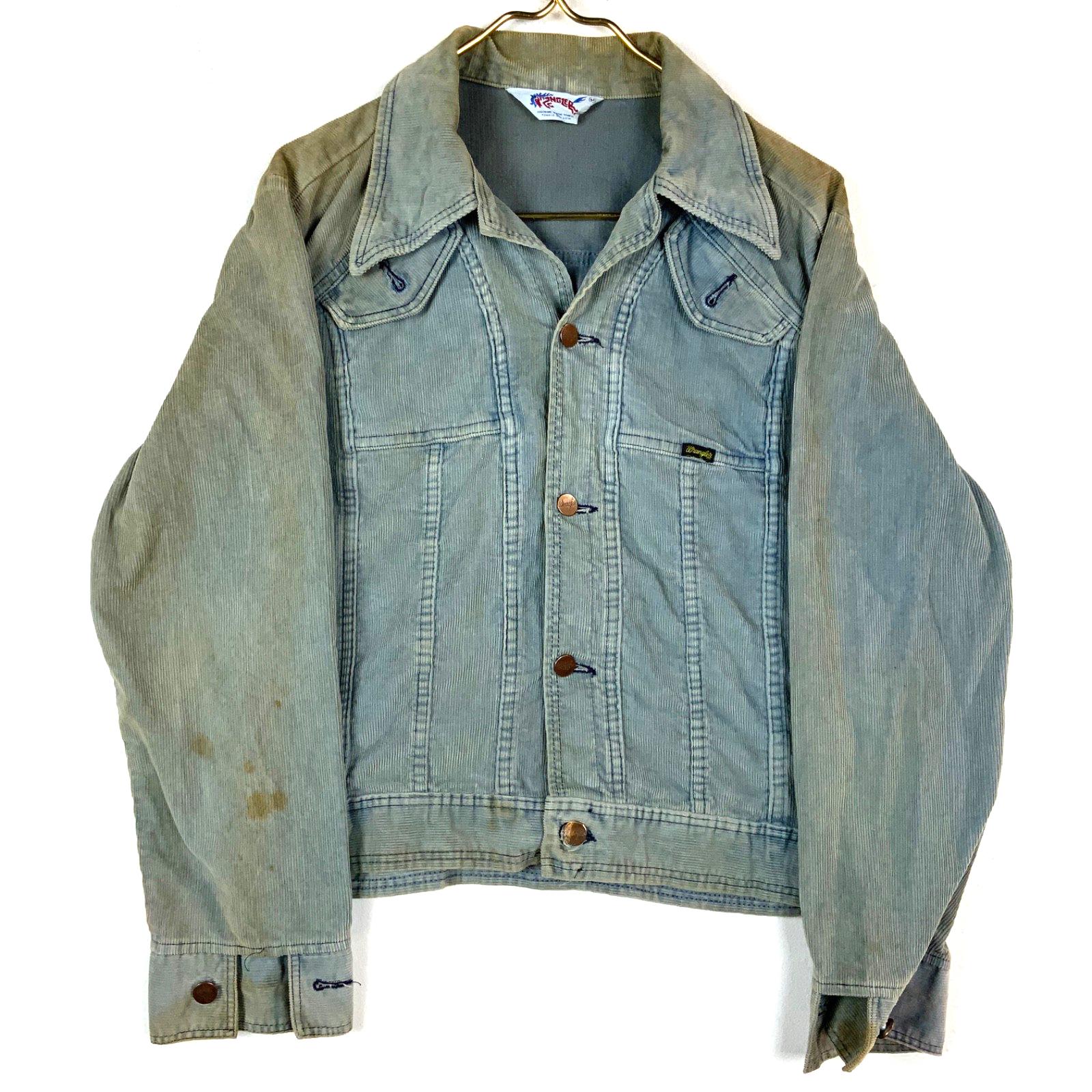 Vintage Wrangler 1970s Corduroy Denim Jacket Small Blue