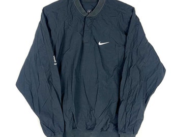 Vintage Nike Golf Windbreaker Jacket Medium Black Michigan Tpc