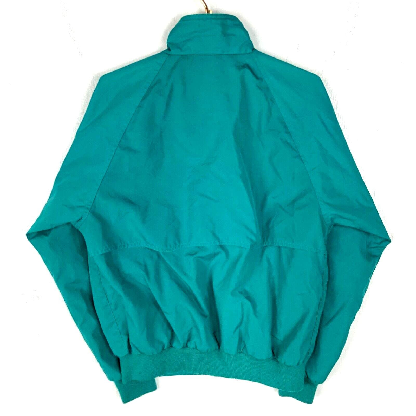 Vintage Eddie Bauer Bomber Jacket Medium Green Full Zip