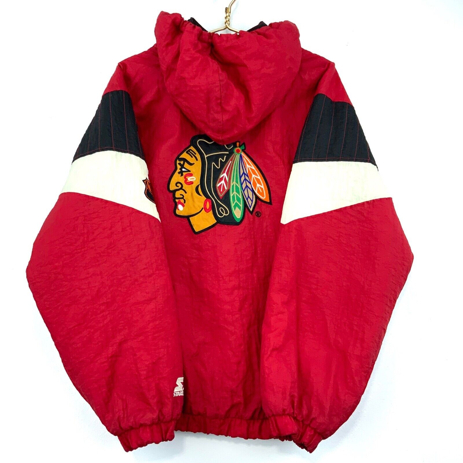 STARTER, Jackets & Coats, Xl Vintage Chicago Blackhawks Starter Halfzip