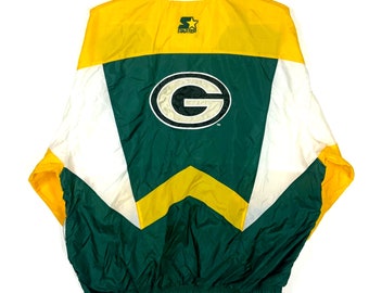 Vintage Green Bay Packers Starter Jacket Extra Large Full Zip Windbreaker Nfl