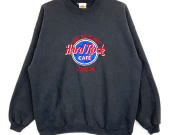 Vintage Hard Rock Cafe London Sweatshirt Crewneck XL Gray Save The Planet 90s