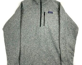 Patagonia 1/4 Zip Fleece Sweater Jacket Size XL Gray