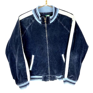 Vintage Roots Women&#39;s Corduroy Jacket XL Blue Full Zip Lined 90s