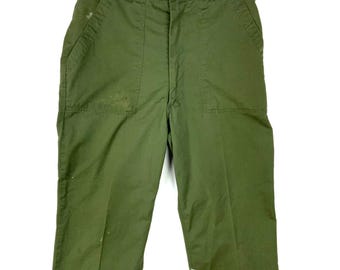 Vintage Us Military Og-507 Trousers Size 36x35 Green 1978