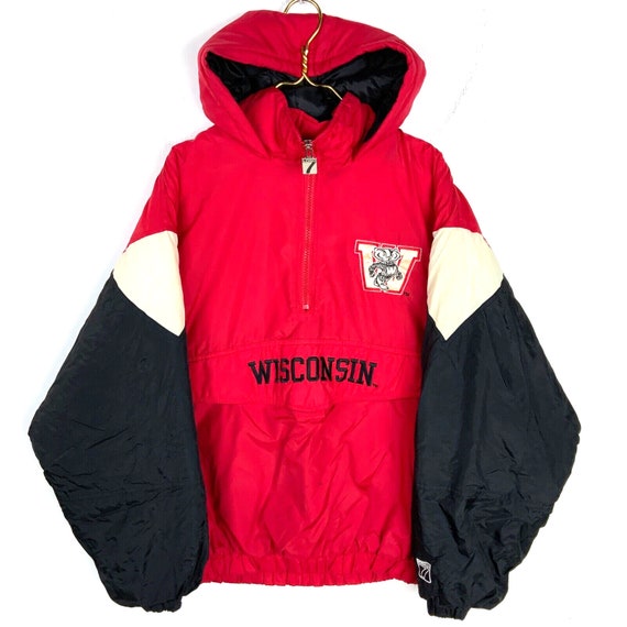Vintage Wisconsin Badgers Puffer Jacket Large Log… - image 2