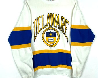 Vintage Delaware Sweatshirt Crewneck Extra Large Nutmeg Mills Multicolor Ncaa