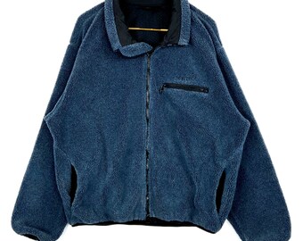 Marmot Full Zip Collared Fleece Sweater Jacket Size 2XL Blue