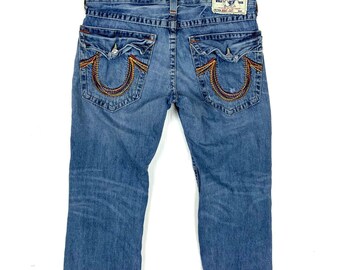 W29x31.5 Vintage True Religion BOBBY BIG QT Denim Jeans Streetwear 