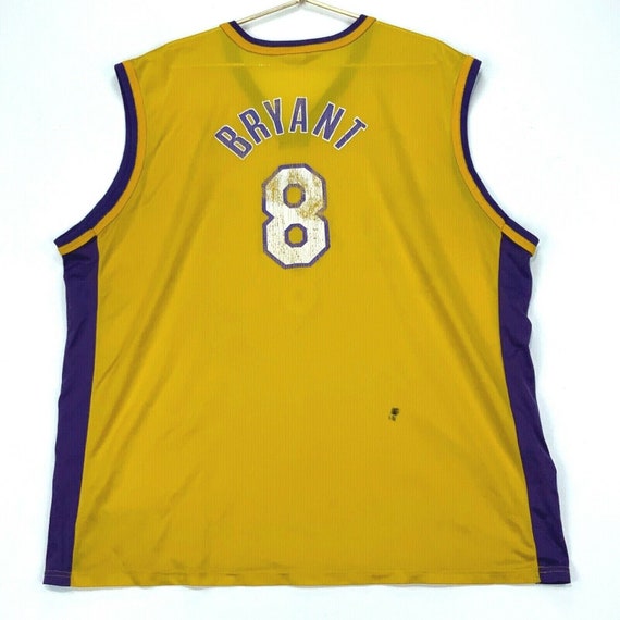 Kobe Bryant #8 Jersey Reebok Authentic Black/Gold XXL