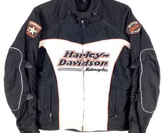 Harley Davidson Motorcycle Jacket Medium Black Full Zip