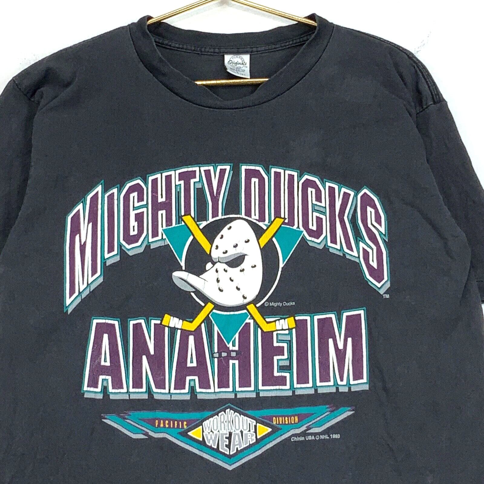 Sports / College Vintage Starter NHL Anaheim Mighty Ducks Tee Shirt 1993 Size XL Made in USA