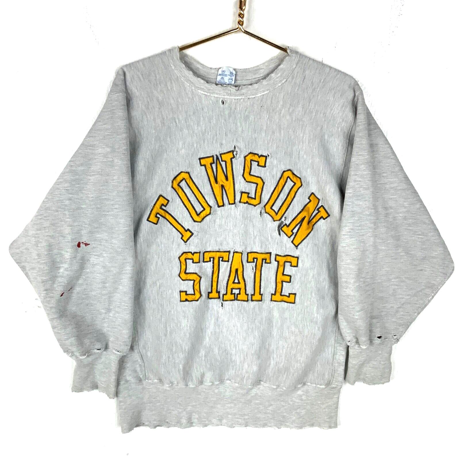 Vintage Champion Reverse Weave Towson University Sweatshirt XL