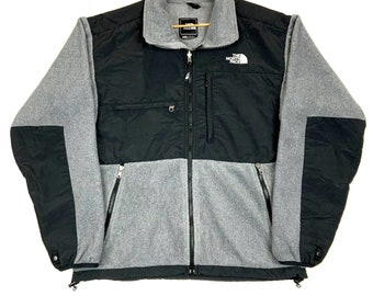The North Face Denali Full Zip Fleece Sweater Jacket Size Medium Gray