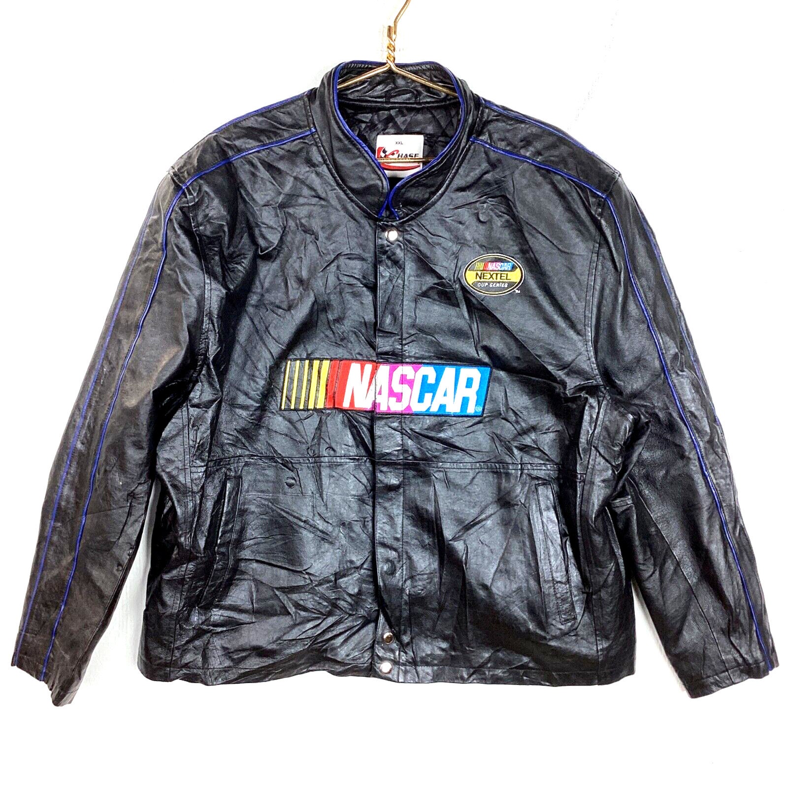 Leather nascar jacket deals