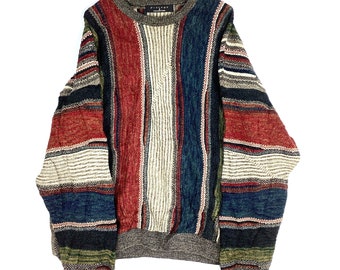Vintage Protege 3D Knit Crewneck Sweater Size Extra Large