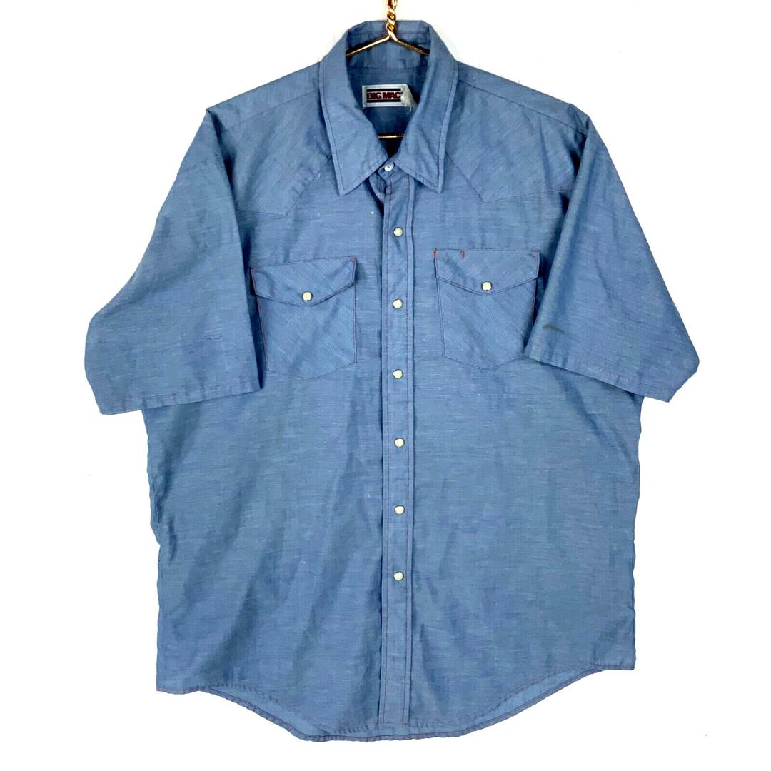 ’80s BIGMAC SHORT SLEEVE CHAMBRAY SHIRT 99C08152-70CA-4401-A082-