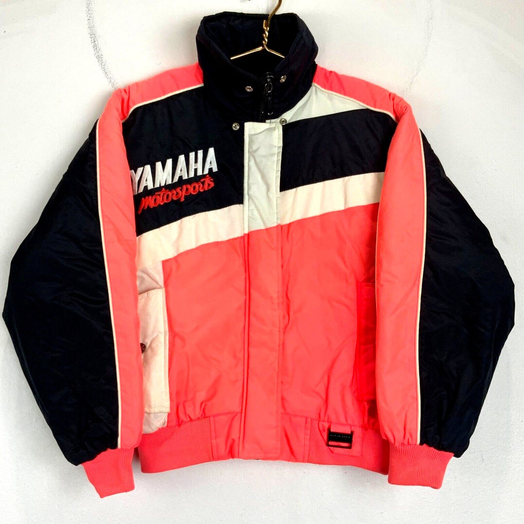 Vintage Yamaha Snowmobile Racing Puffer Bomber Jacket Size Etsy