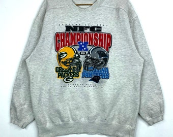 Vintage Packers Vs Panthers Sweatshirt Crewneck XL Nfc Championship Nfl 1997