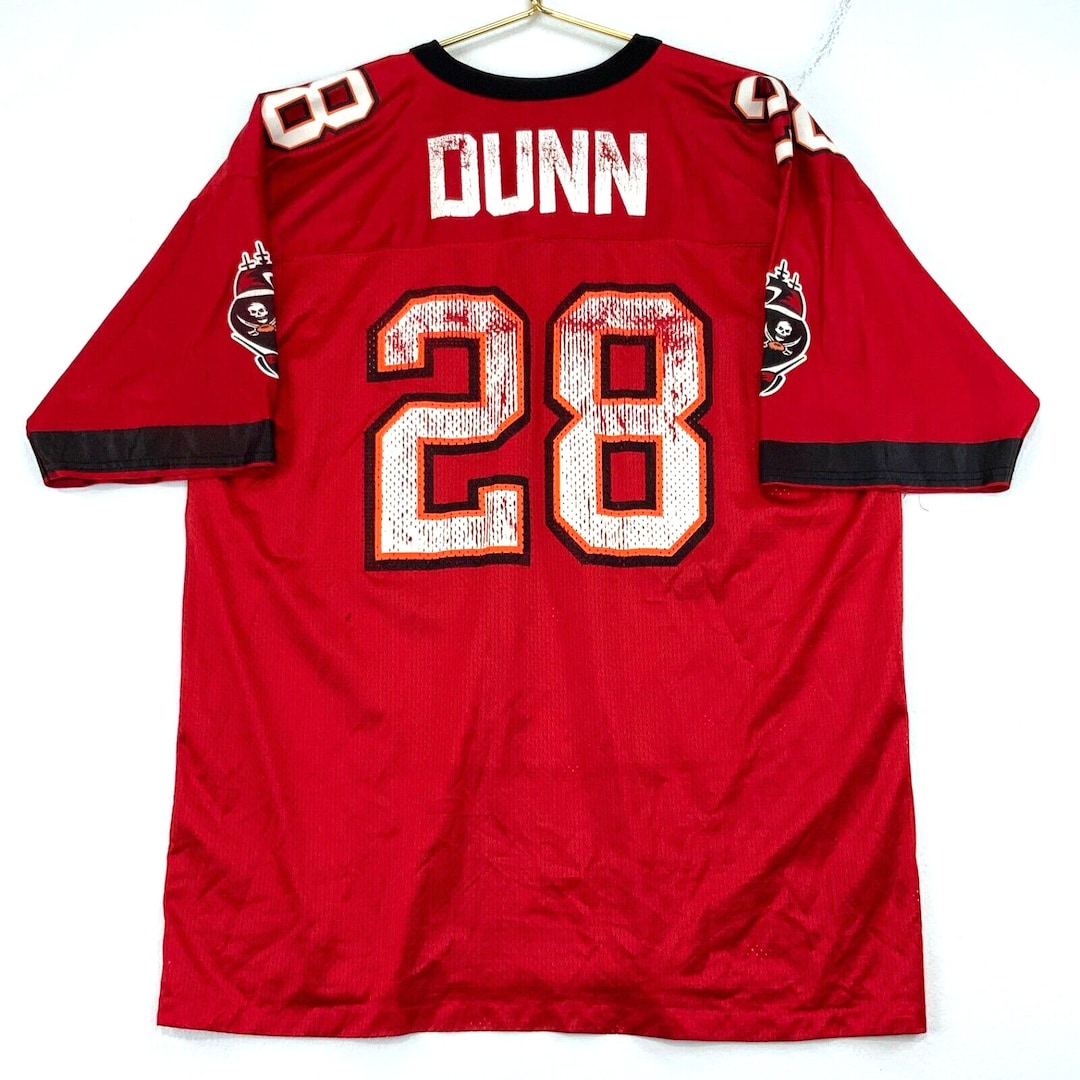 Vintage Warrick Dunn 28 Tampa Bay Buccaneers Football Jersey Size XL