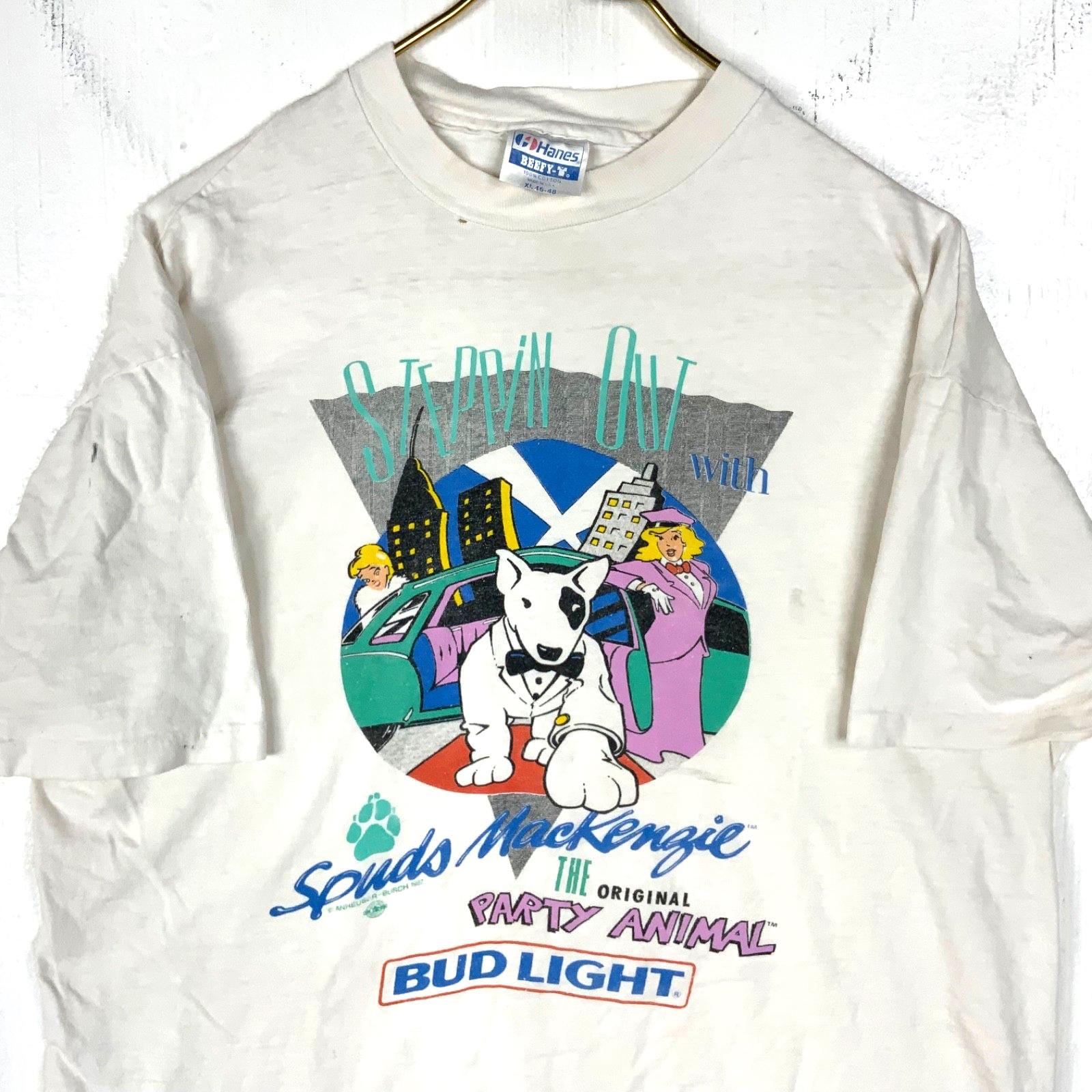 Vintage Stepping Out With Spuds Mackenzie T-shirt XL Made