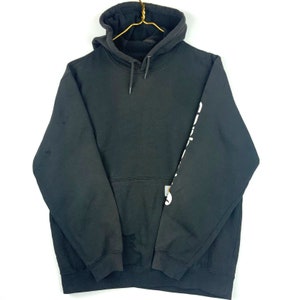 Vintage Carhartt Sweatshirt Hoodie Size Large Black Workwear image 1