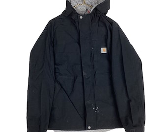 Carhartt Shoreline Vapour Windbreaker Jacket Medium Black Hooded Full Zip