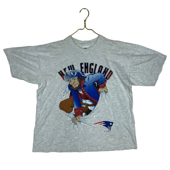 Vintage New England Patriots T-shirt Large Gray 1… - image 1