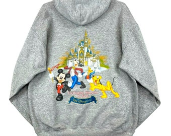 vintage The Happiest Celebration On Earth Disney World Sweat-shirt à capuche moyen