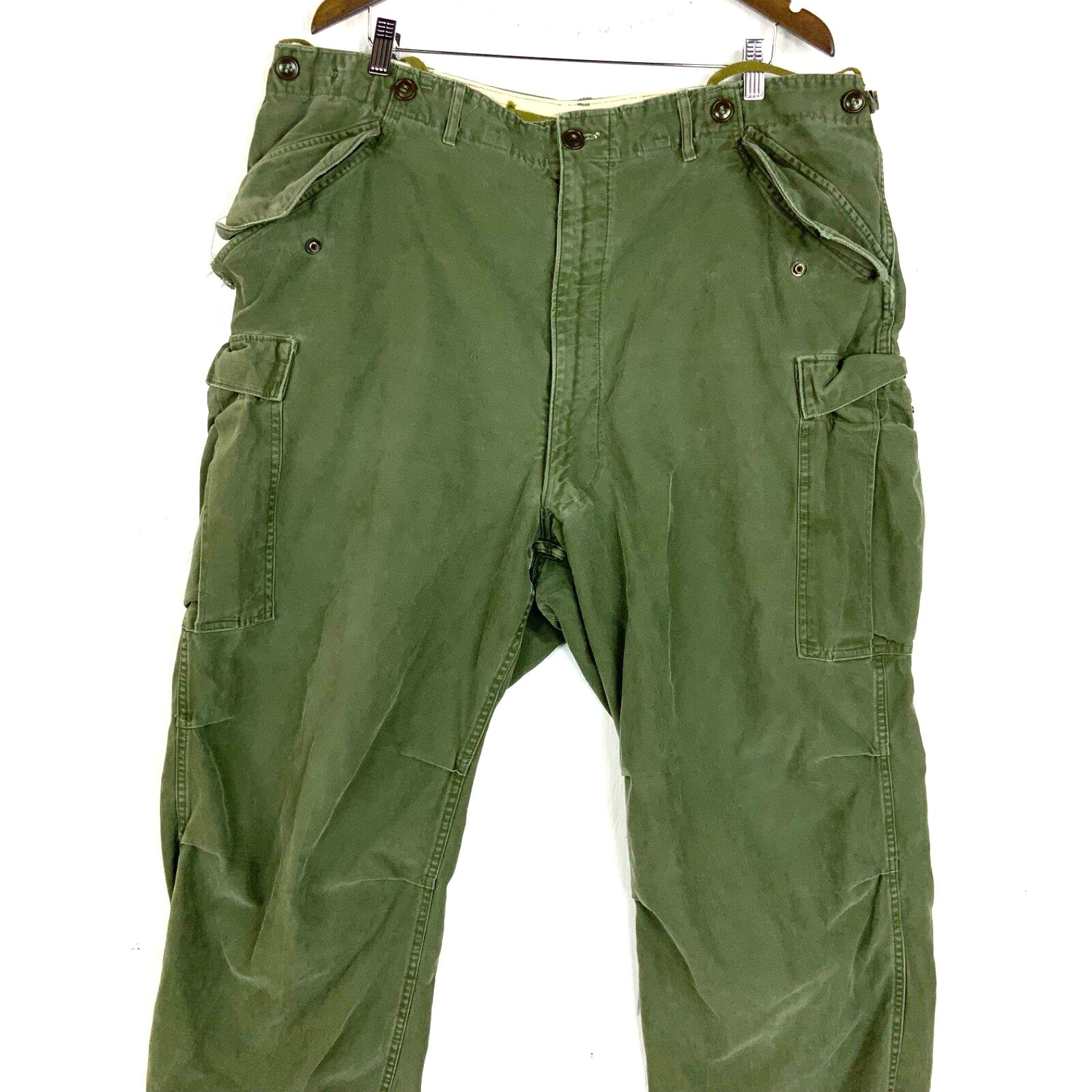 【値下げ交渉可】 M-1951 TROUSERS, SHELL ,FIELD, Vintage Us Military M-1951 Shell Field Trousers Size 42x28