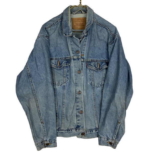 Vintage Levi’s Strauss & Co. Denim Jean Jacket Large 70507 0389 Blue 90s