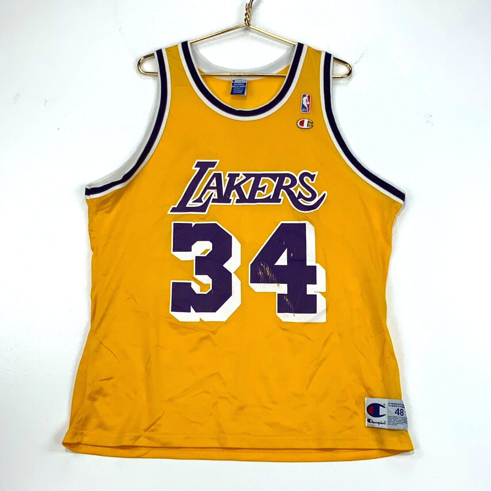 Los Angeles Lakers SHAQUILLE O'NEAL jersey Reebok white Men XL