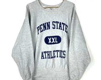 Vintage Penn State Nittany Lions Champion Sweatshirt 2XL Gray Ncaa Football 90s