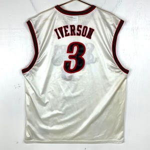 Vintage Philadelphia 76ers Jersey 2XL Reebok Allen Iverson Nba