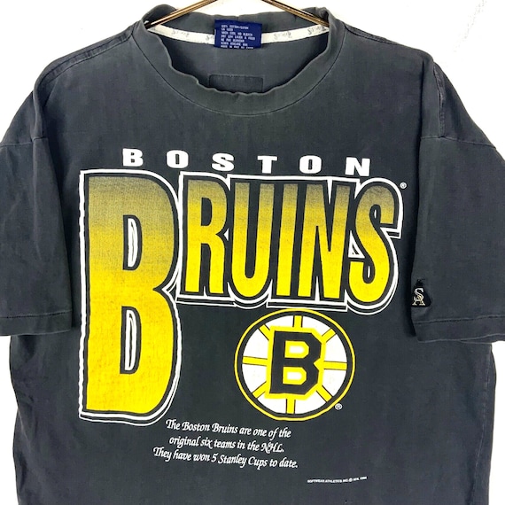 Vintage Boston Bruins T-Shirt Large Black 1994 Nh… - image 1