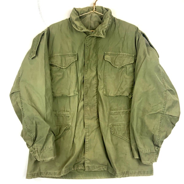 Vintage Military M65 Jacket Size Small Green Vietnam Era 60s 70s